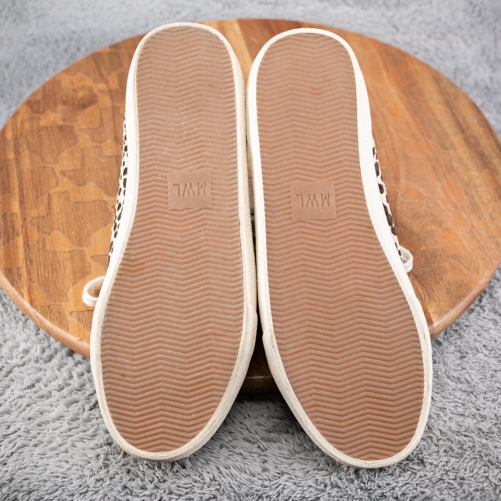 Madewell MA524 Unisex W-8M M-6.5M Genuine Calf Hair Lace Up Sidewalk Sneakers