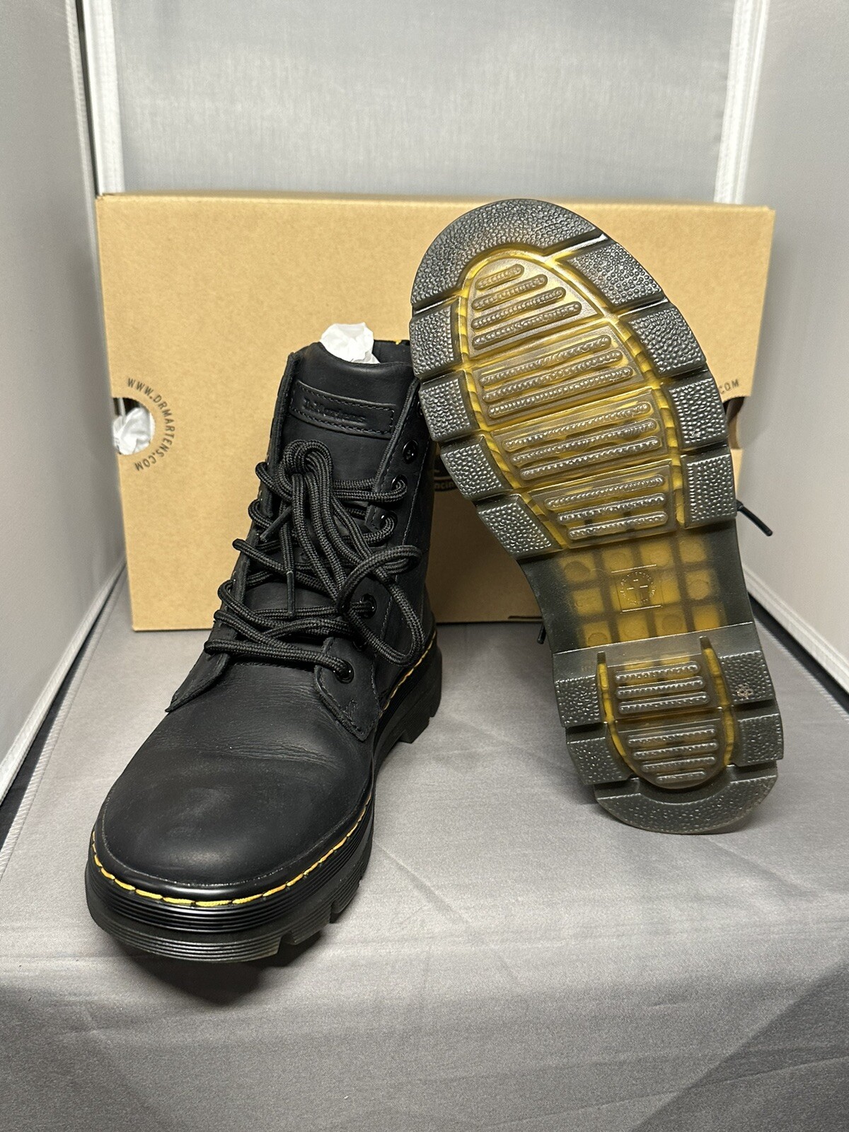 Combs Soft Leather Doc Martens Boots – Women’s Size 6 Black Wyoming NEW IN BOX!