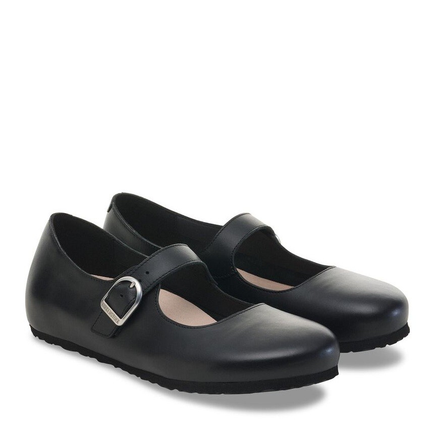 BIRKENSTOCK SANTA CLARITA BLACK MEDIUM/NARROW WIDTH MARY JANE BLACK LEATHER WOME