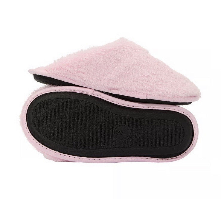 Victoria’s Secret VS Plush Closed Toe Faux Fur Slippers Washed Blossom S M L