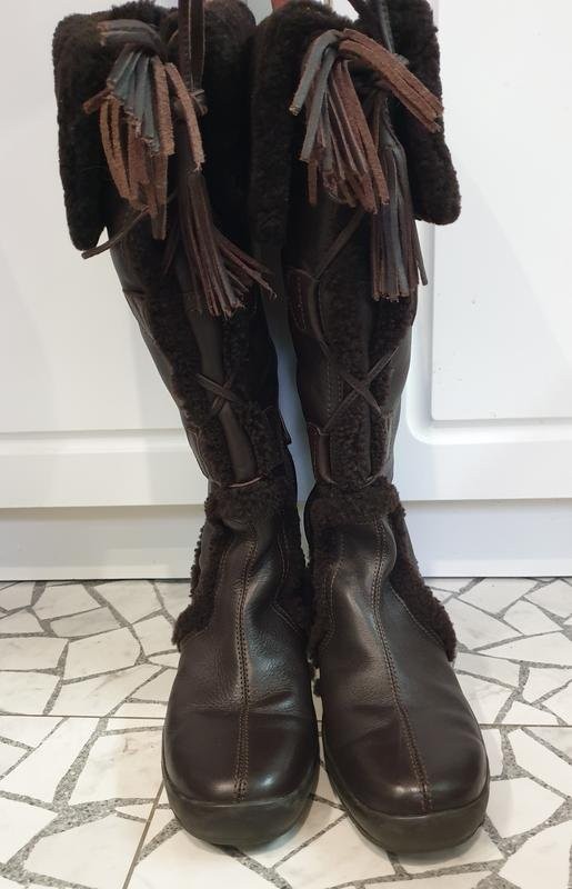 Women Bally Boots Brown Leather 38.5 #5KP3