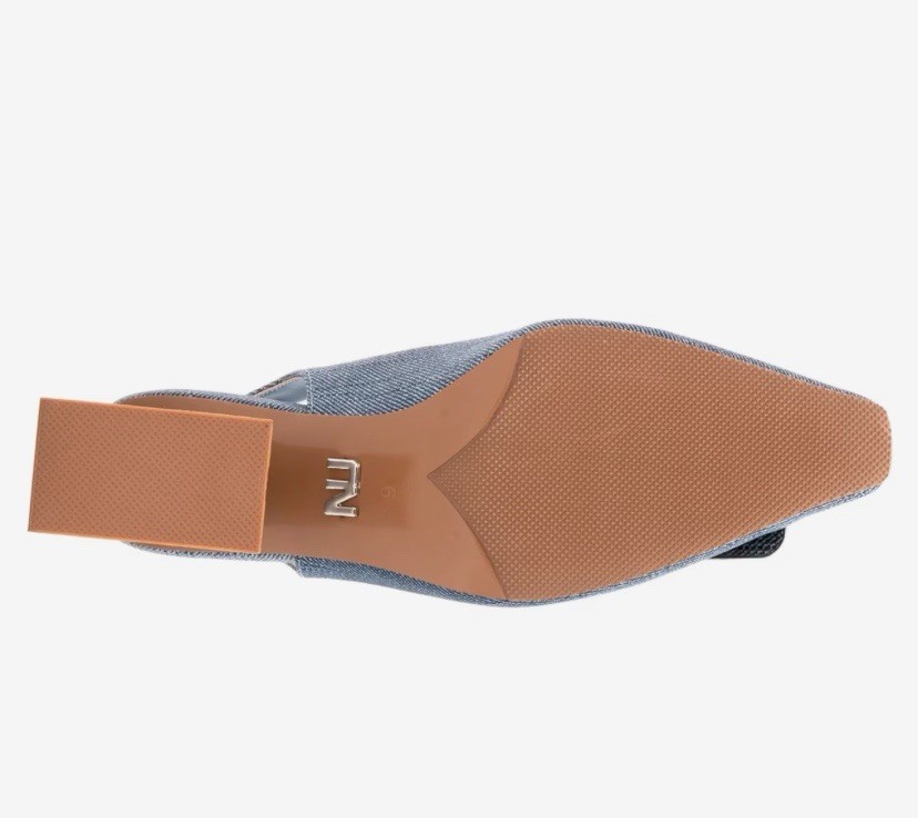 Ninety Union Sally Slingback Block Heel in Denim Blue (Size 10)