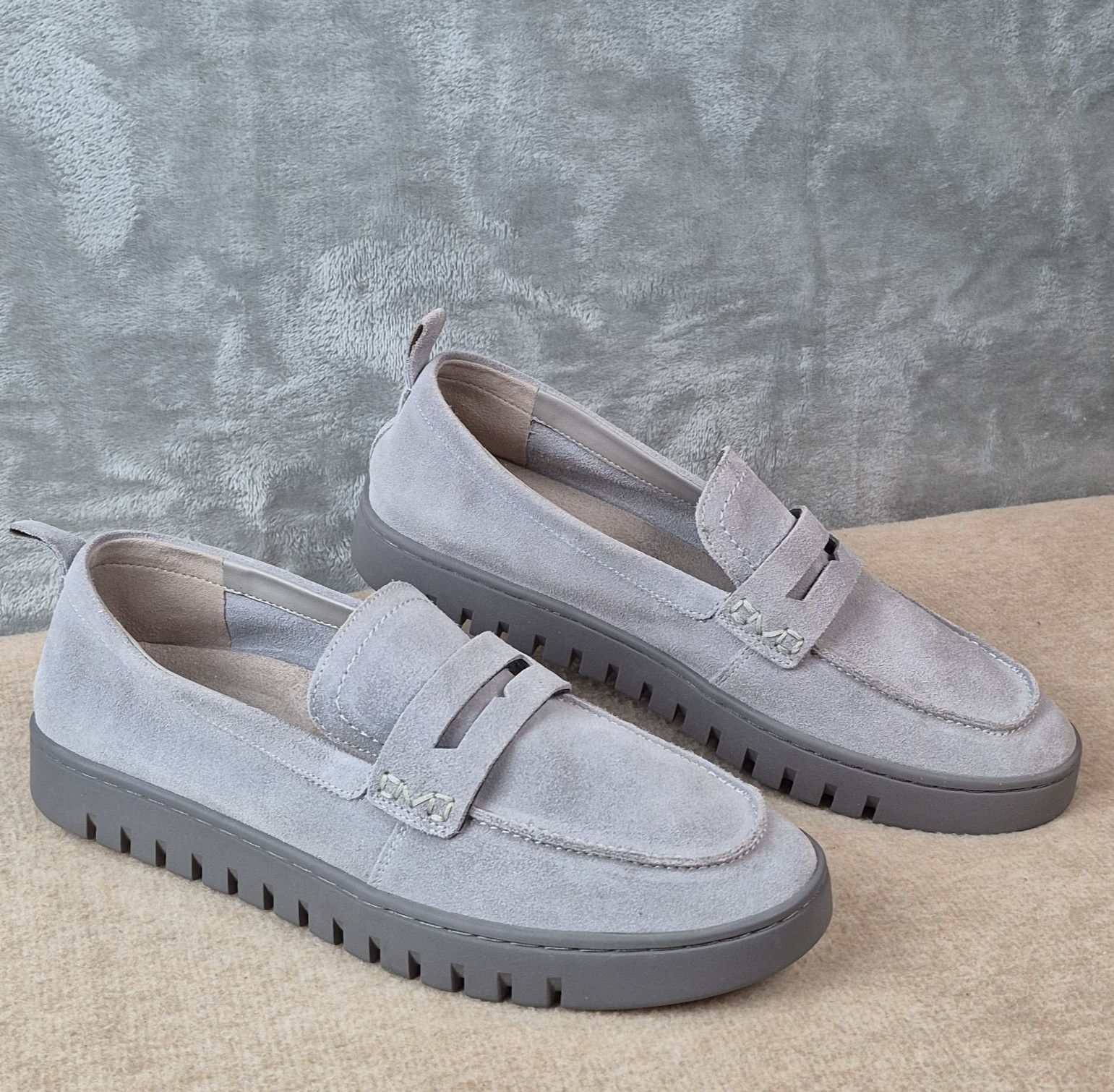 Vionic Uptown Penny Loafers Sneakers Grey Size 10 Orthotic Arch Comfort Packable