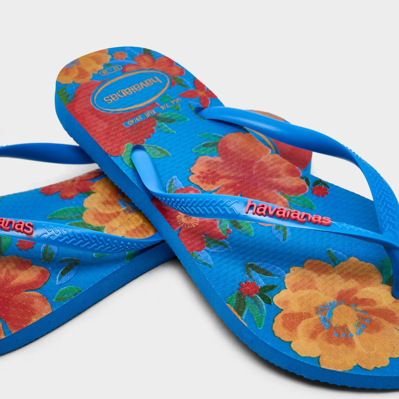 Havaianas Slim Summer Bliss Flip-Flop Sandals Brilliant Blue 4149813 460