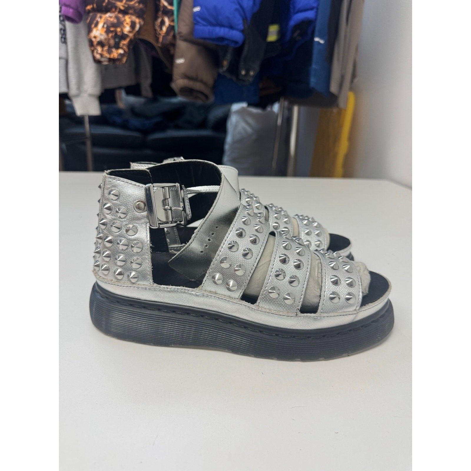 Dr Martens Liza clarissa leather platform studded sandals