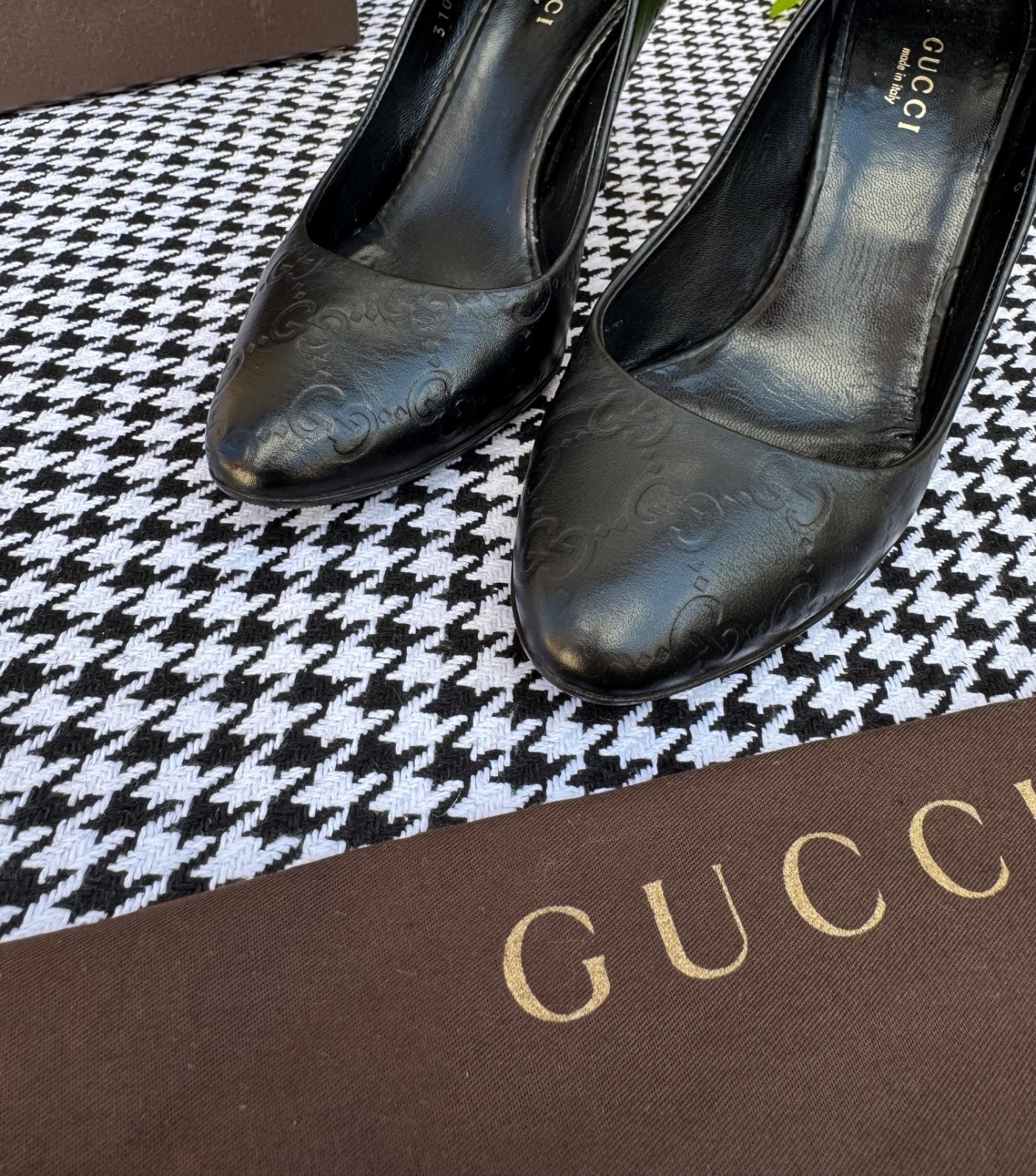 Gucci Women’s Shoes Leather Guccissima Heel 310184 Size US 6 / IT 36 / EU 36
