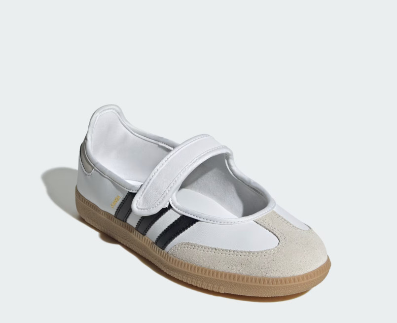 Adidas Women’s Samba Jane W, Style# JR1402, Size 6, Color White/Alumina/Black
