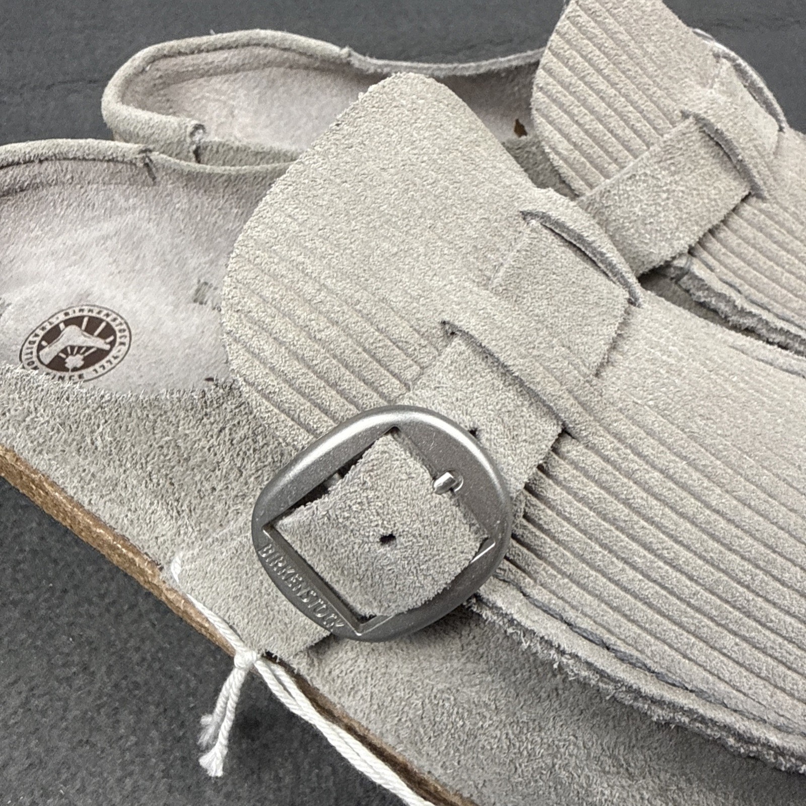 Birkenstock Buckley Gray Suede Leather Mule Clog Shoe Slip On 39/ US 8