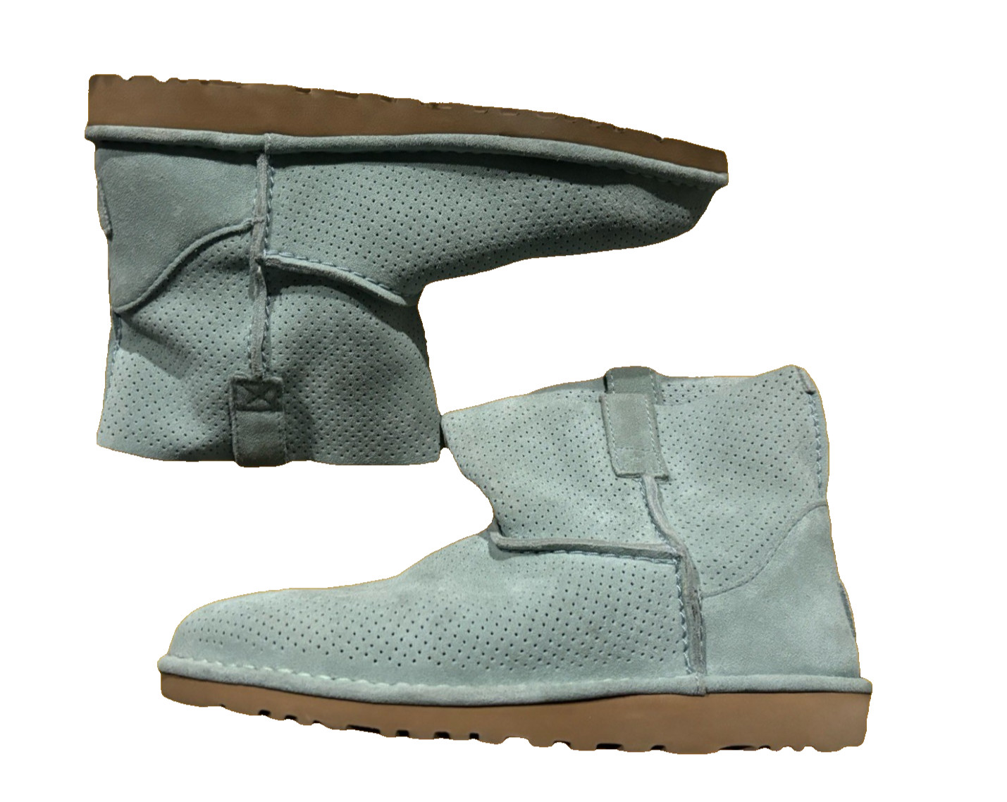 UGG Classic Boots | Womens 7 | Unlined Mini Perf Suede 1016852 Light Blue