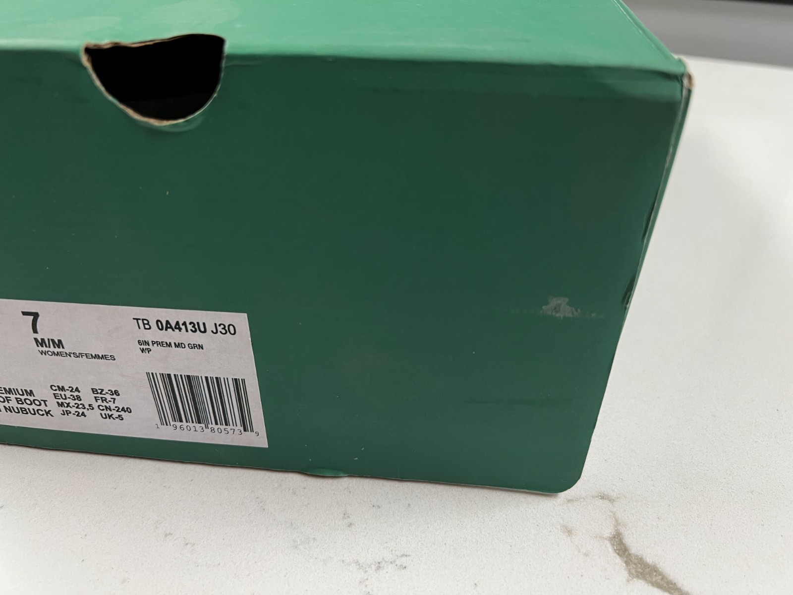 NEW IN BOX: TIMBERLAND WOMEN’S 6 INCH BOOTS 50TH ANNIVERSARY MEDIUM GREEN SIZE 7