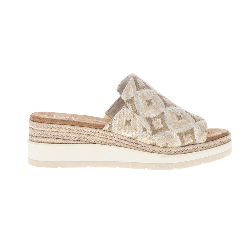 TOMS Margot Mule Espadrille Wedge Womens Beige Casual Sandals 10021062