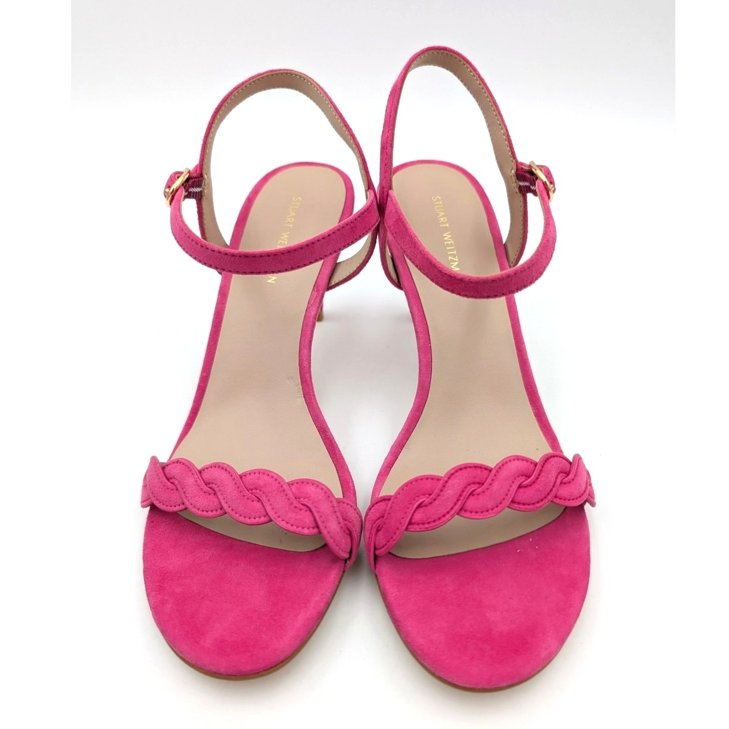 Stuart Weitzman Dancer Twistie Suede Sandal Women’s Pink Size US8B EU38.5