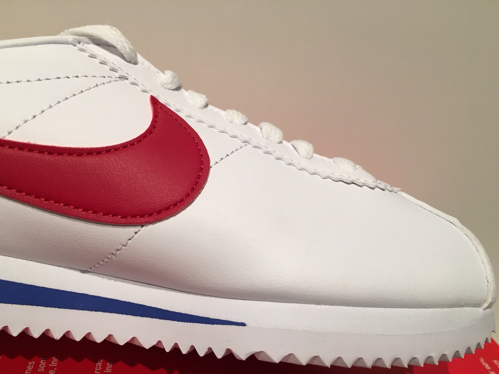 Women’s Nike Classic Cortez Leather Forrest Gump White Red Blue sz 6 807471 103