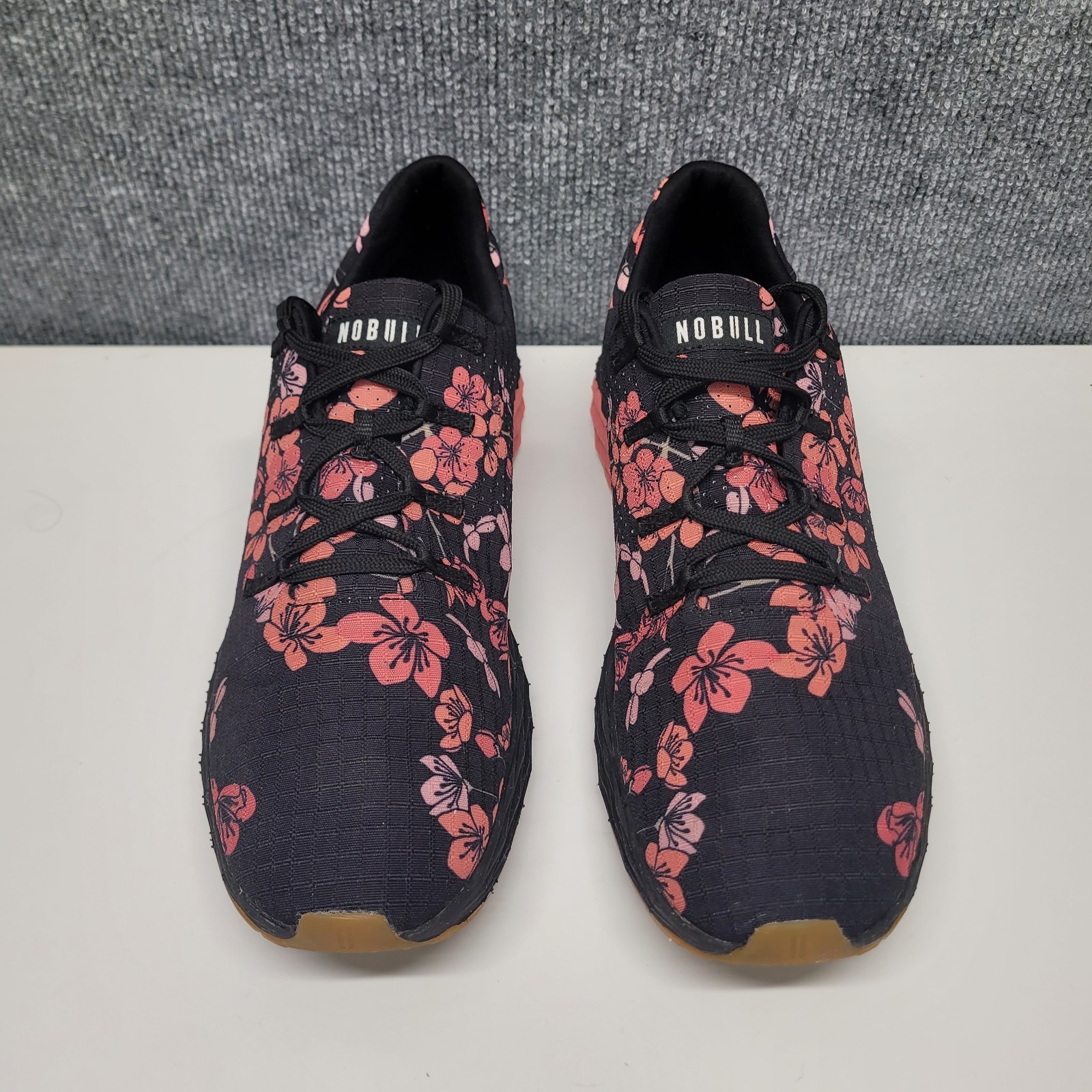 Retired NOBULL Ripstop Runners Black Cherry Blossom Sneakers WM Sz 12/Men 10.5