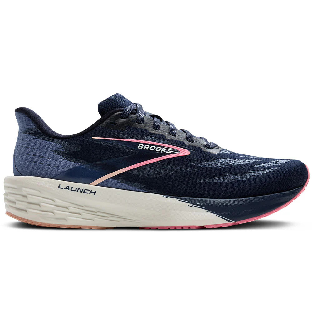 Women’s Brooks Launch 11, Peacoat/Blue/Peach, 7 B Medium US