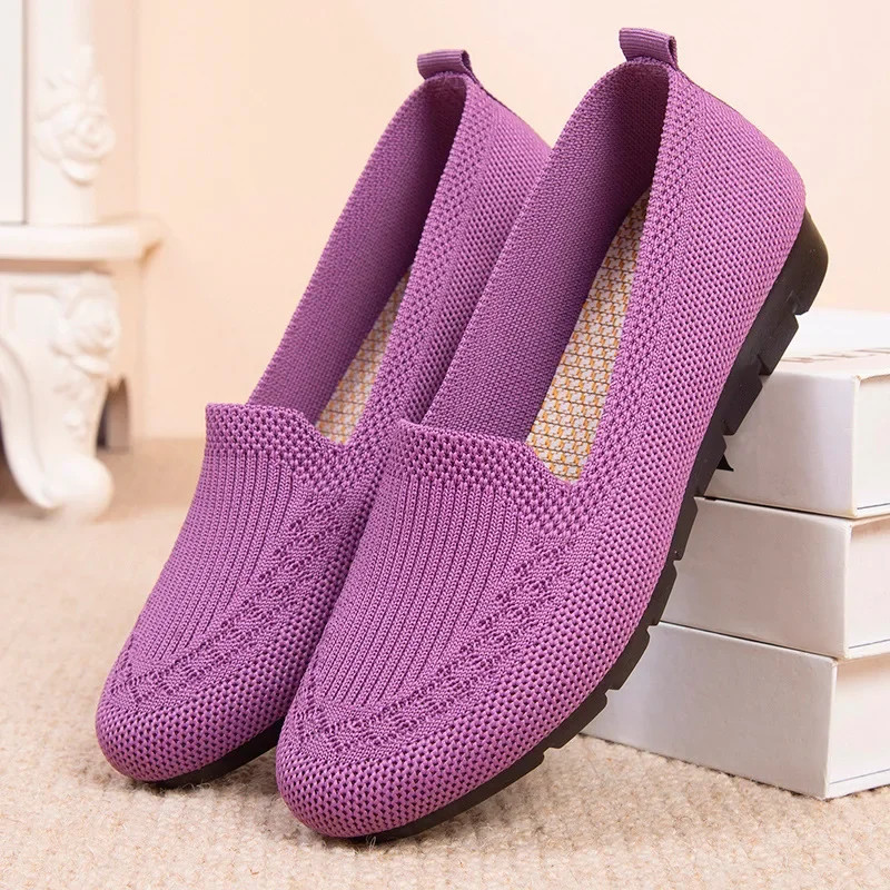 Casual Women’s Shoes Summer Mesh Breathable Flat Ladies Comfort Light