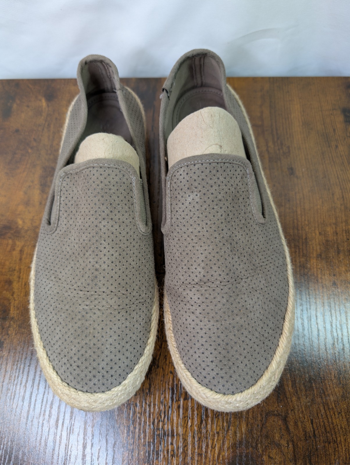 Esprit Nadine Espadrille Flats US 8.5M Tan Faux Suede Textile Uppers Casual Shoe