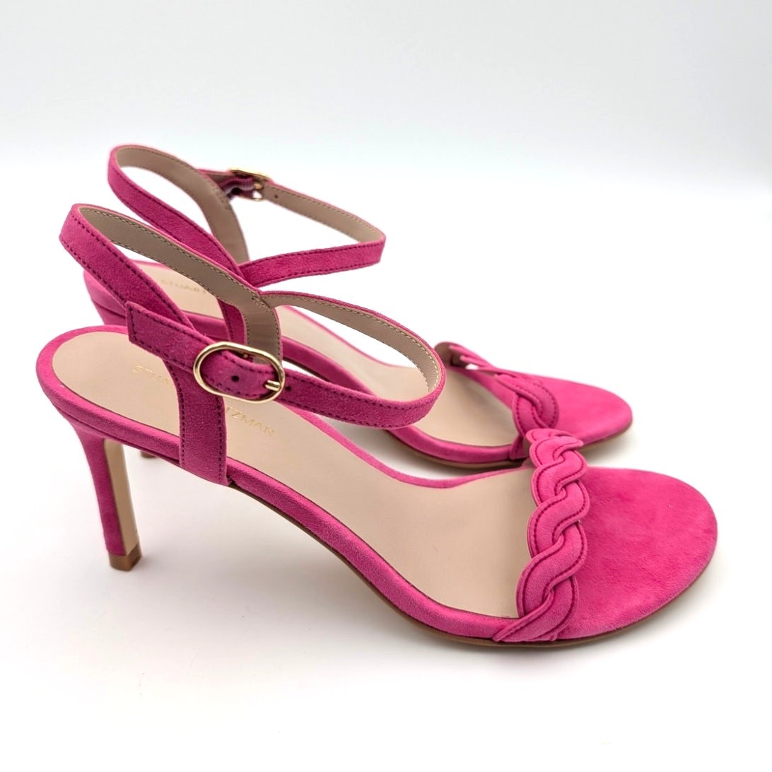 Stuart Weitzman Dancer Twistie 100 Suede Sandal Women’s Pink Size US8 EU38.5