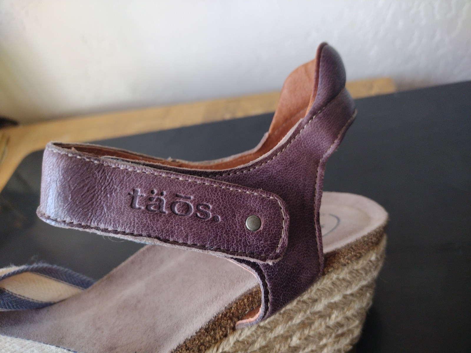 TAOS Hey Jute Women’s Size (7 – 7.5) EU 38. Espadrille Sandals Leather/Textile