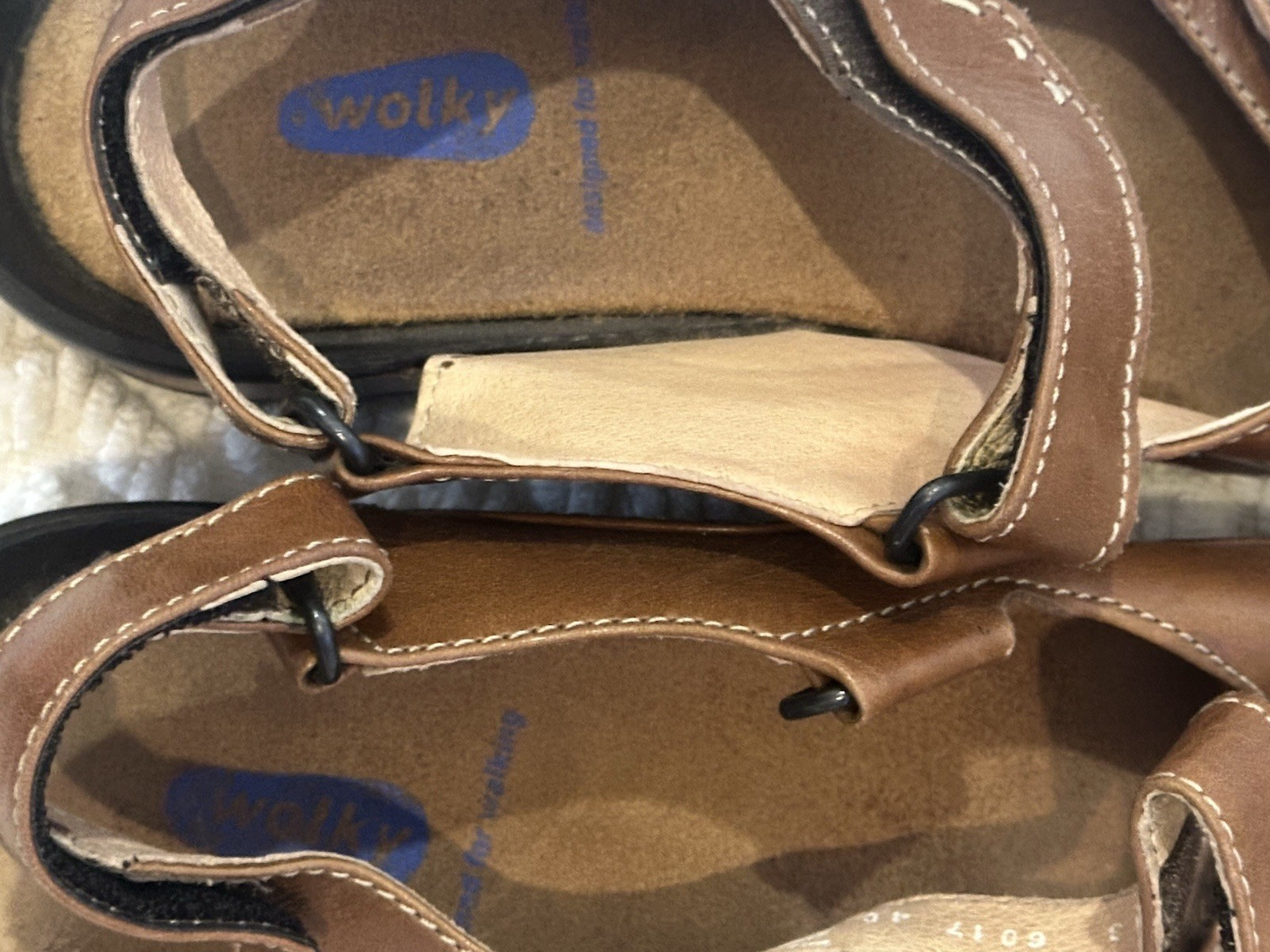 Wolky Jewel Camel Brown Leather Slingback Comfort Sandals Women’s Size 40 9 US