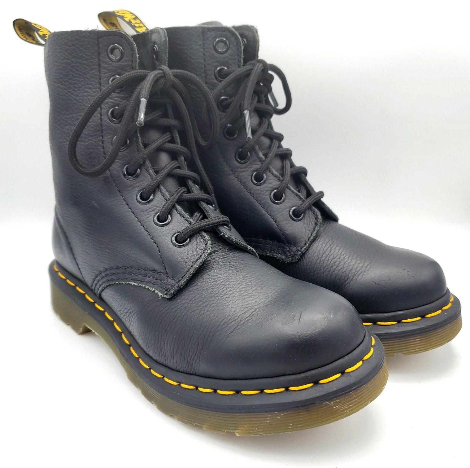 Dr. Martens 1460 Pascal Black Leather Boots, Women’s Size 6 US