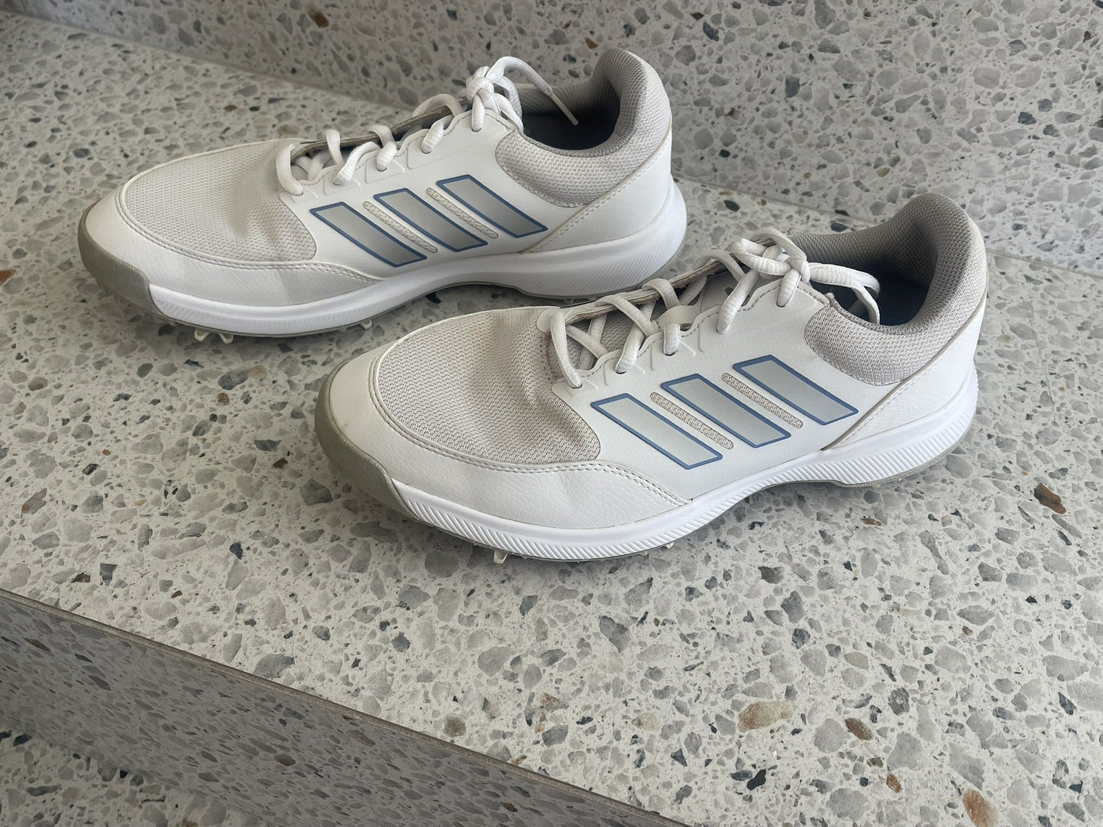 Adidas Tech Response 3.0 Cloudfoam Womens Golf Shoes Size 10 White/Silver HQ1198
