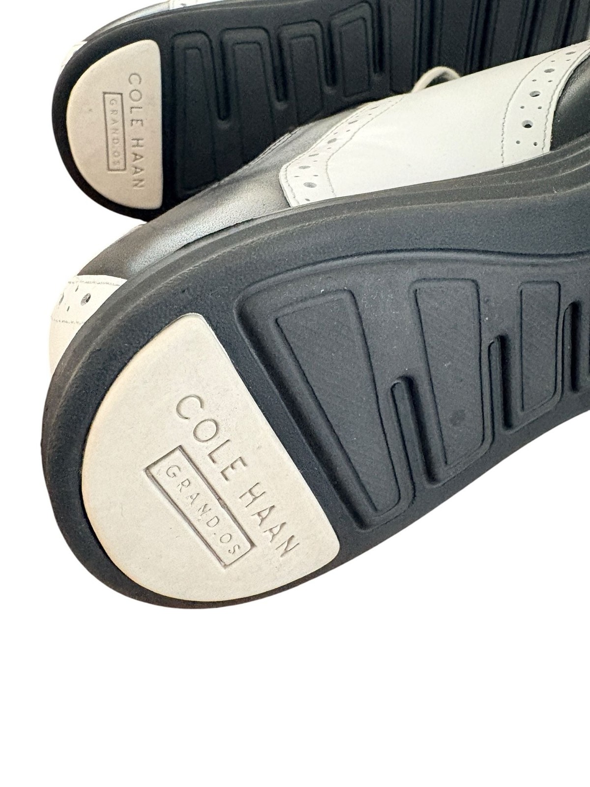 Cole Haan Women’s Black and White Leather Saddle Oxford Shoes