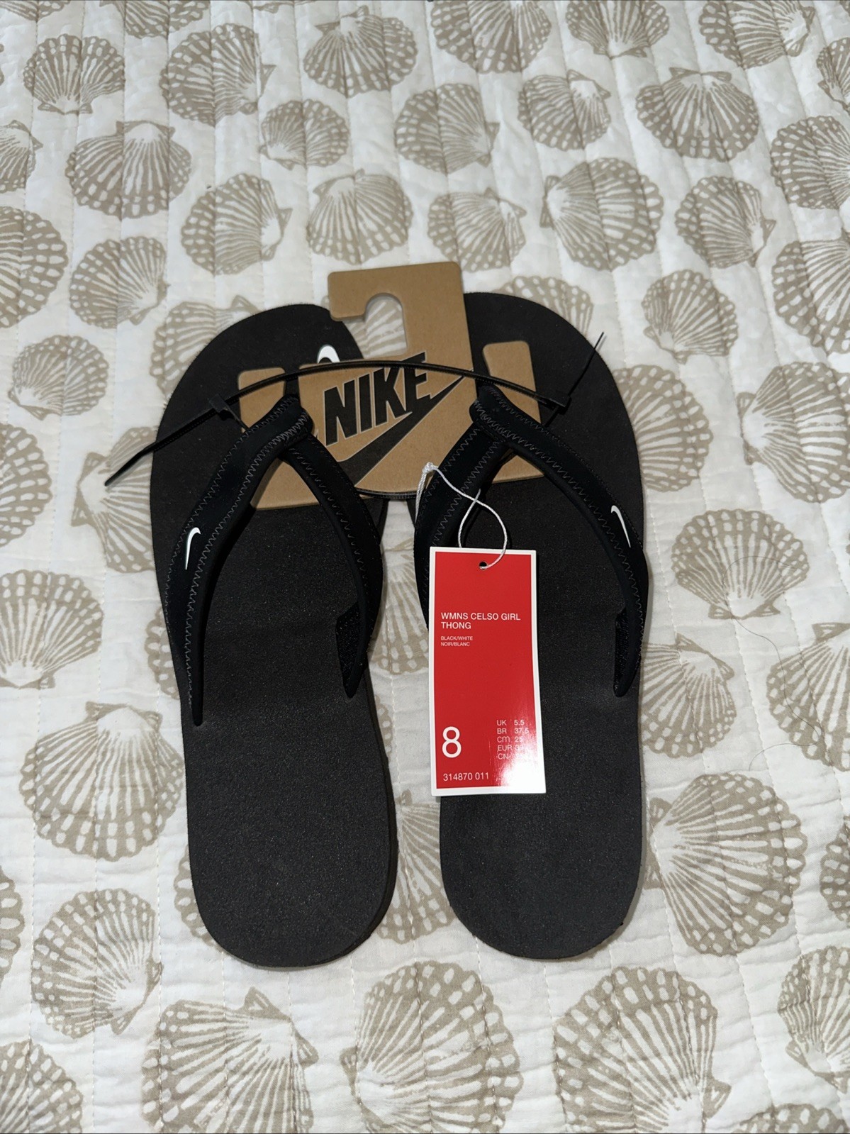 Nike Celso Thong Flip Flops for Women, Size US 8 – Black Brand New With Tag