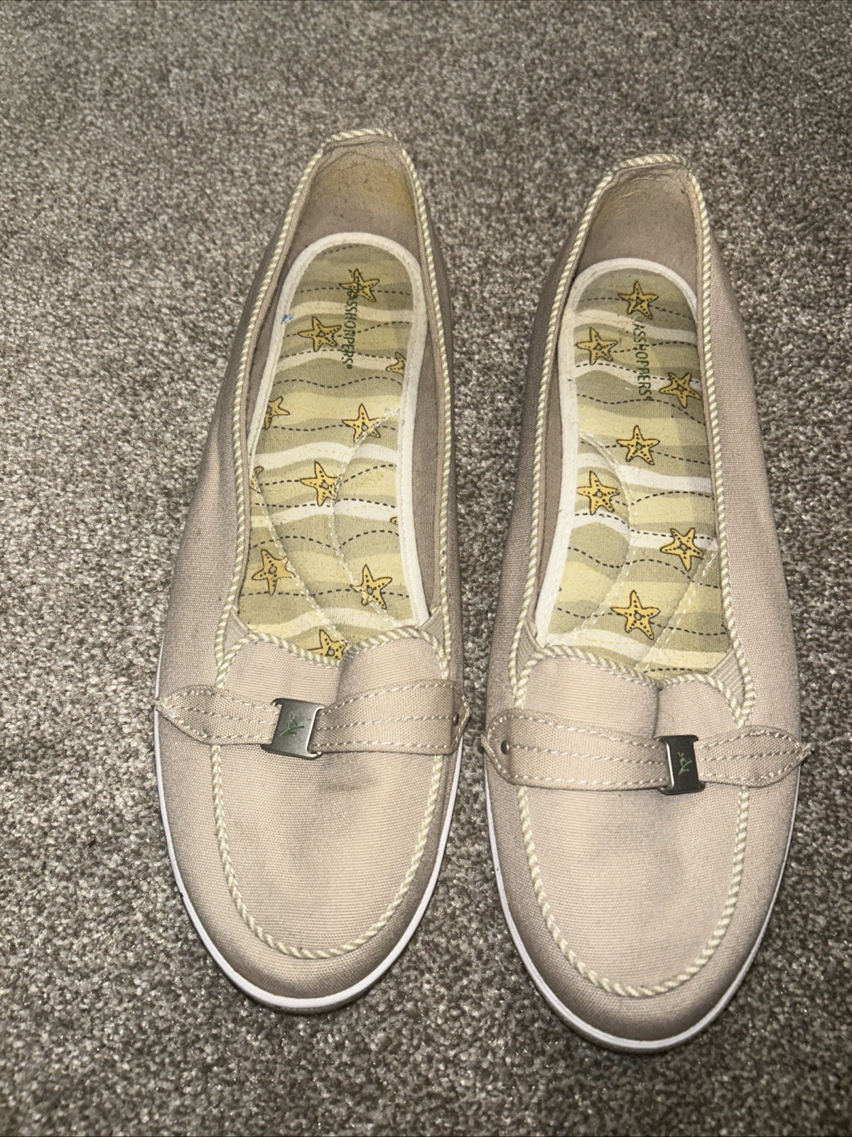 Grasshoppers Women’s Size 9.5 W Beige/Brown Slip On Shoes⚡️⚡️⚡️