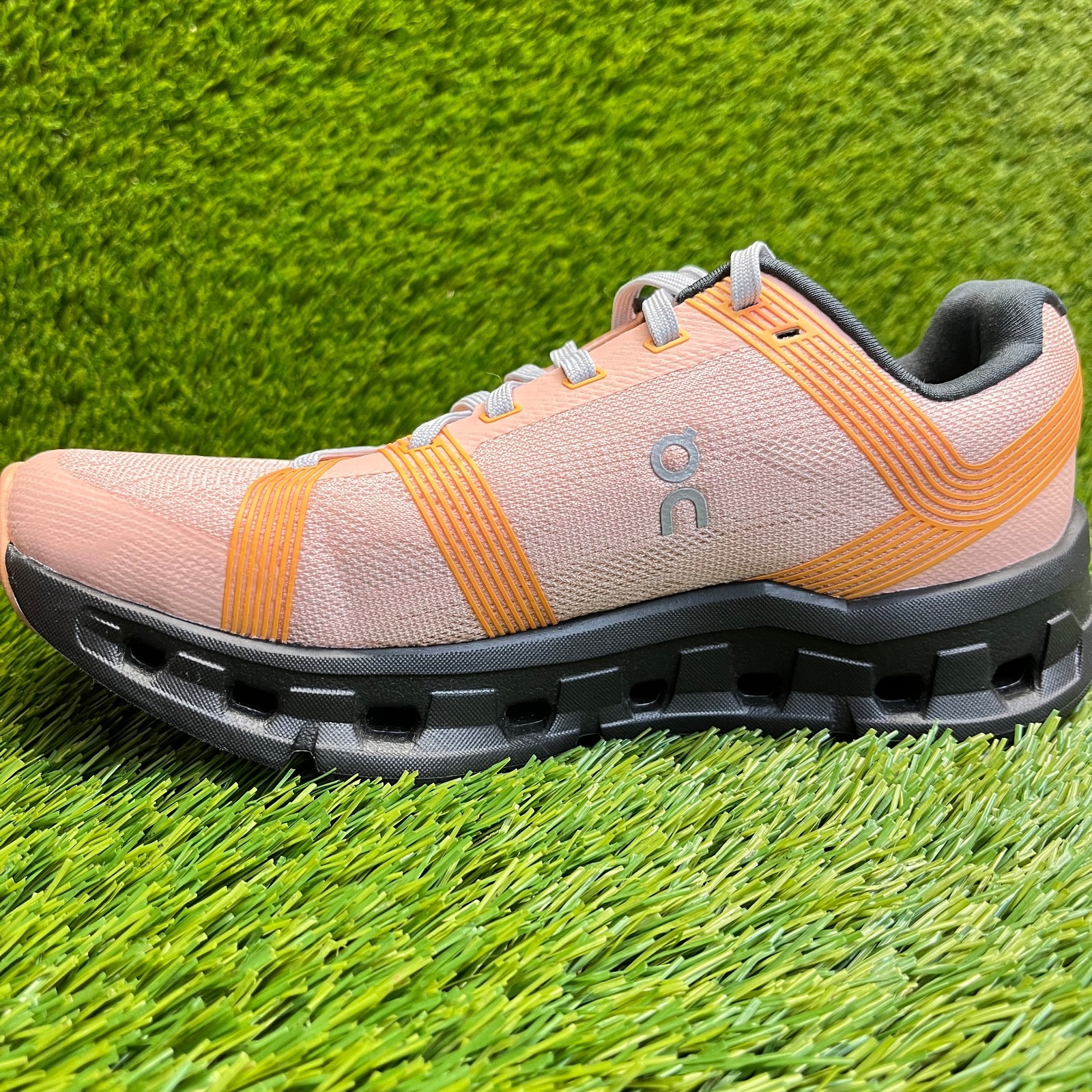 On Cloudgo Womens Size 7 Orange Black Athletic Running Walking Shoes Sneakers