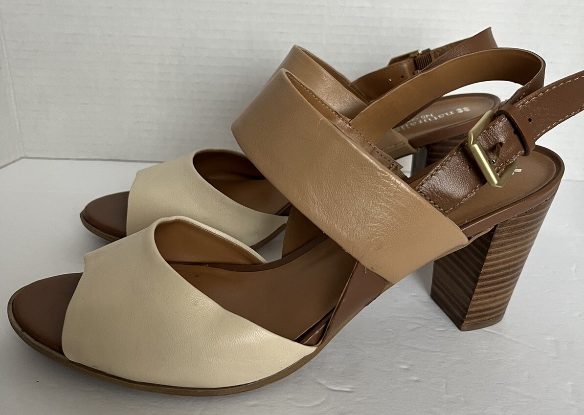 Naturalizer N5 Comfort Sandal DAHNNY Nude Brown Slingback 3.5” Heel Neutral 10W