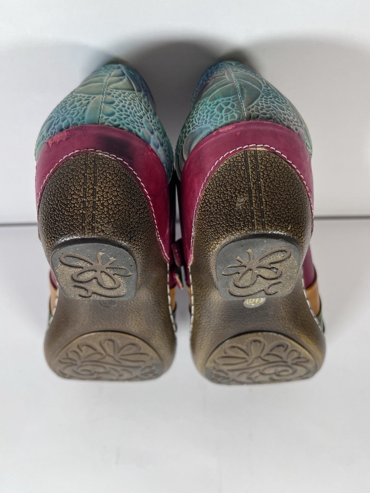 L’Artiste Spring Step Scotland Rainbow Leather Shoes Women’s Size 10 / 40 Clogs