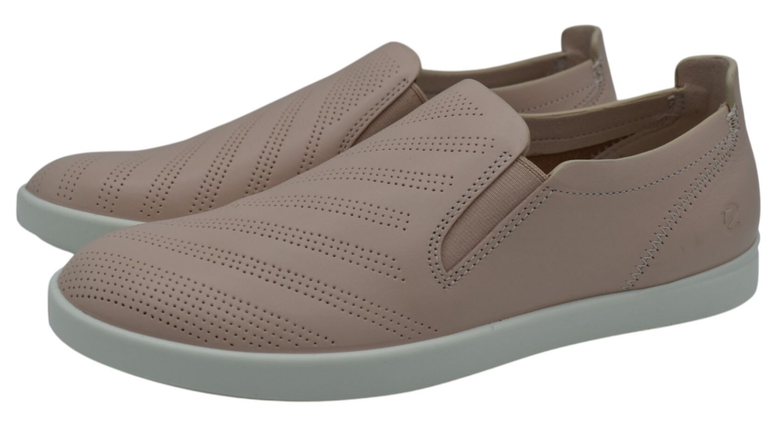 ECCO Women EU Size 41 US 10-10.5 Travel Slip-On Rose Dust Leather Sneakers Shoes