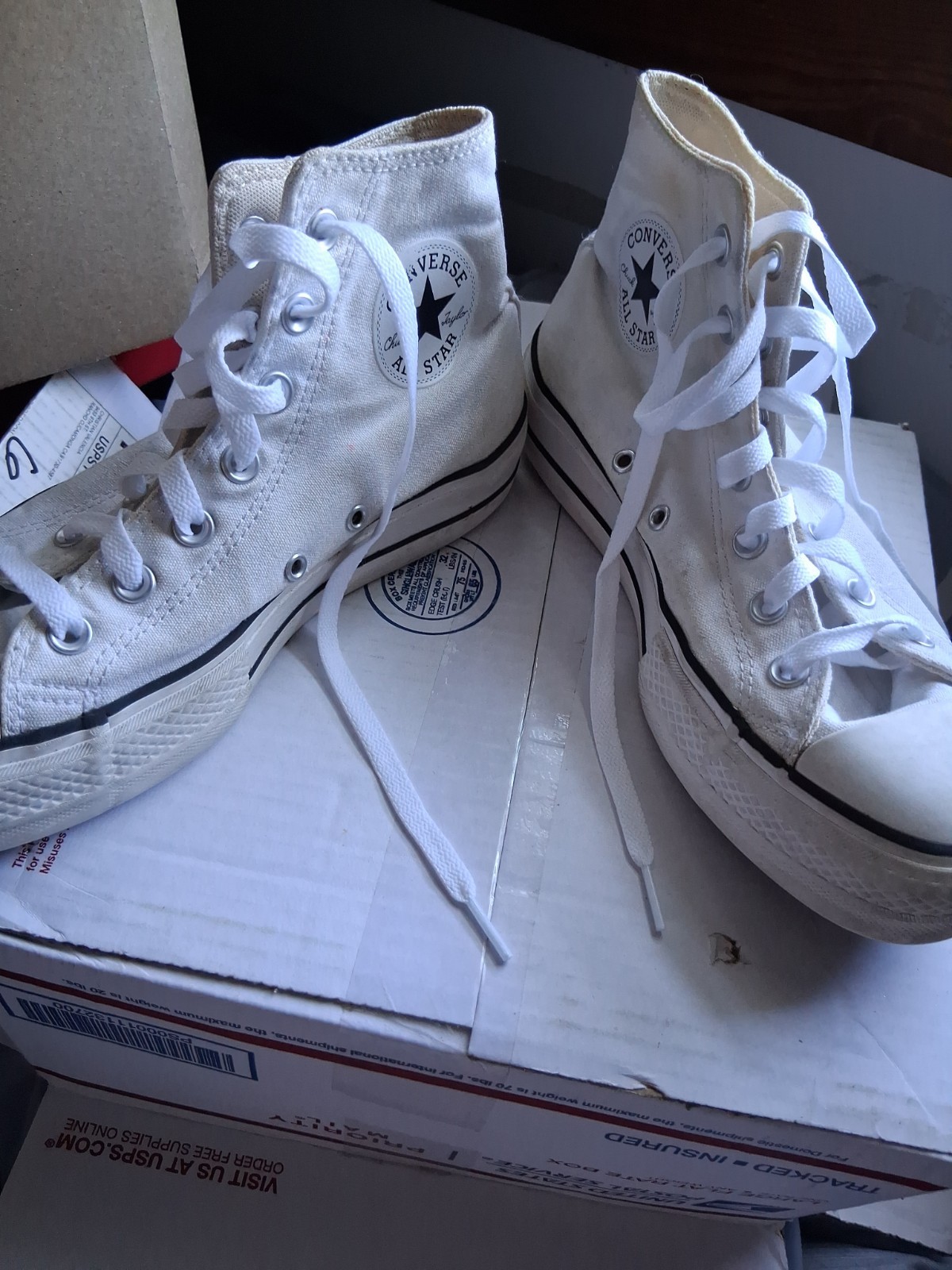 Converse All Star High Tops Platform White Size 5 1/2 Women’s Sneakers
