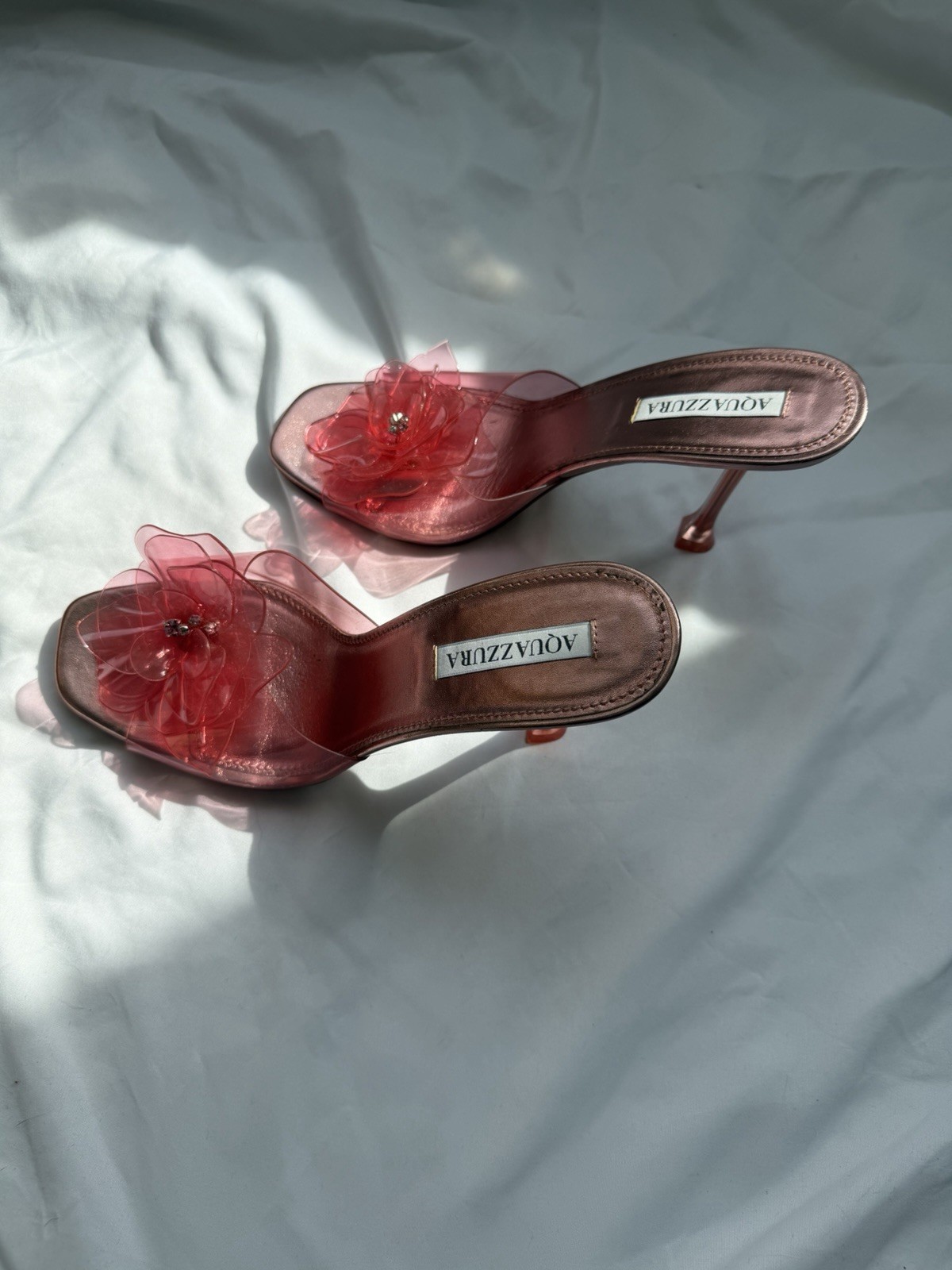 Aquazzura Zsa Zsa Pink Mules 95 mm Size 39 Women’s Shoes