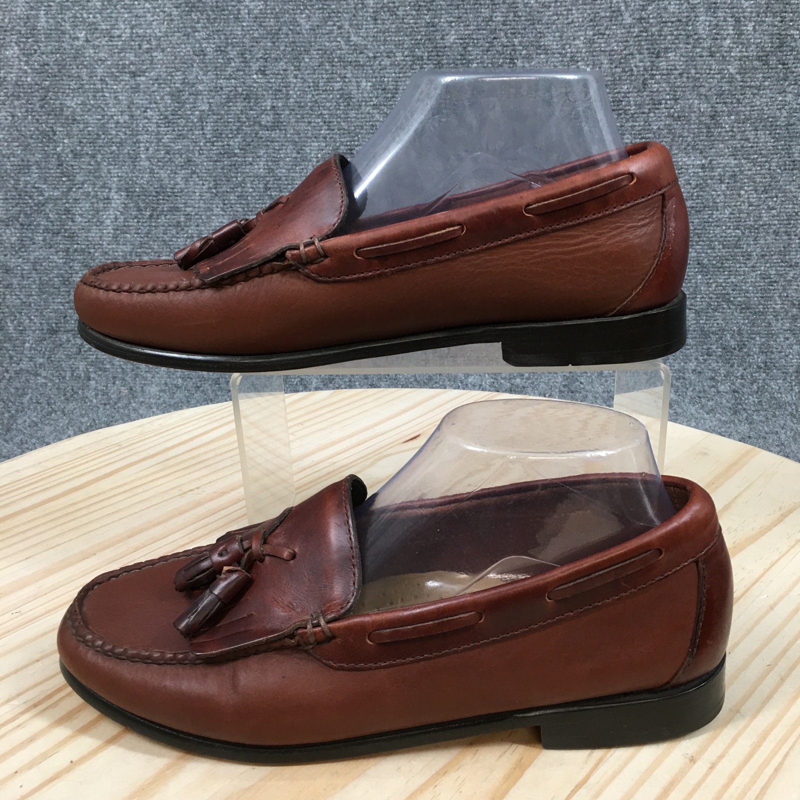 GH Bass Weejuns Jaclyn Shoes Womens 8 Wide Loafers Kiltie Tasseled Casual Brown