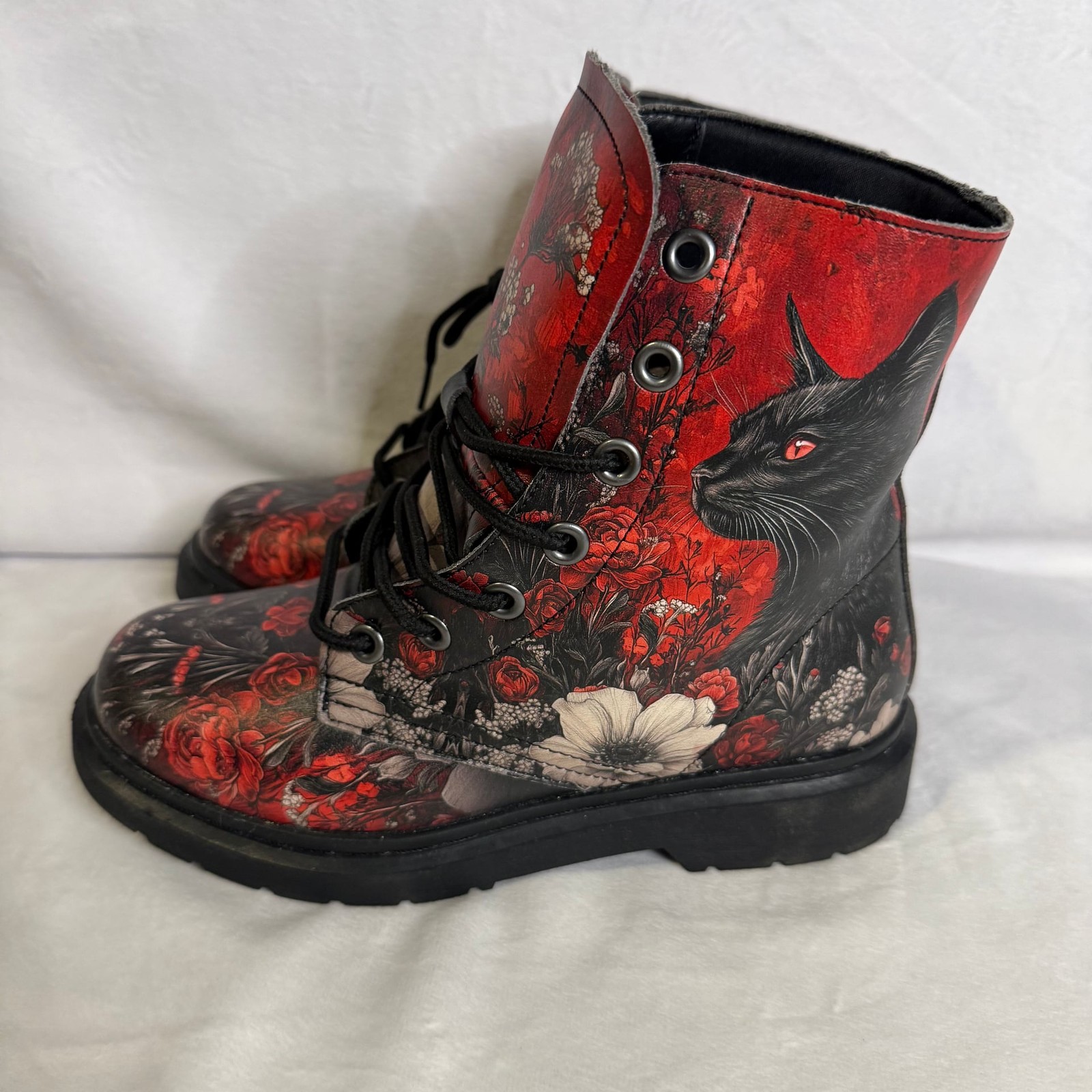 Twilight Cat Boots – Vegan-Leather Witchy Gothic Boots,