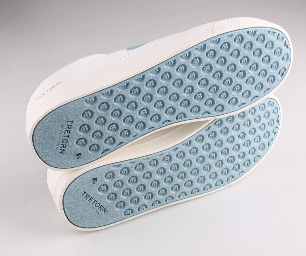 Tretorn “Serve” Women’s White Blue 7.5 8 8.5 9 Memory Foam Footbed Sneaker NEW