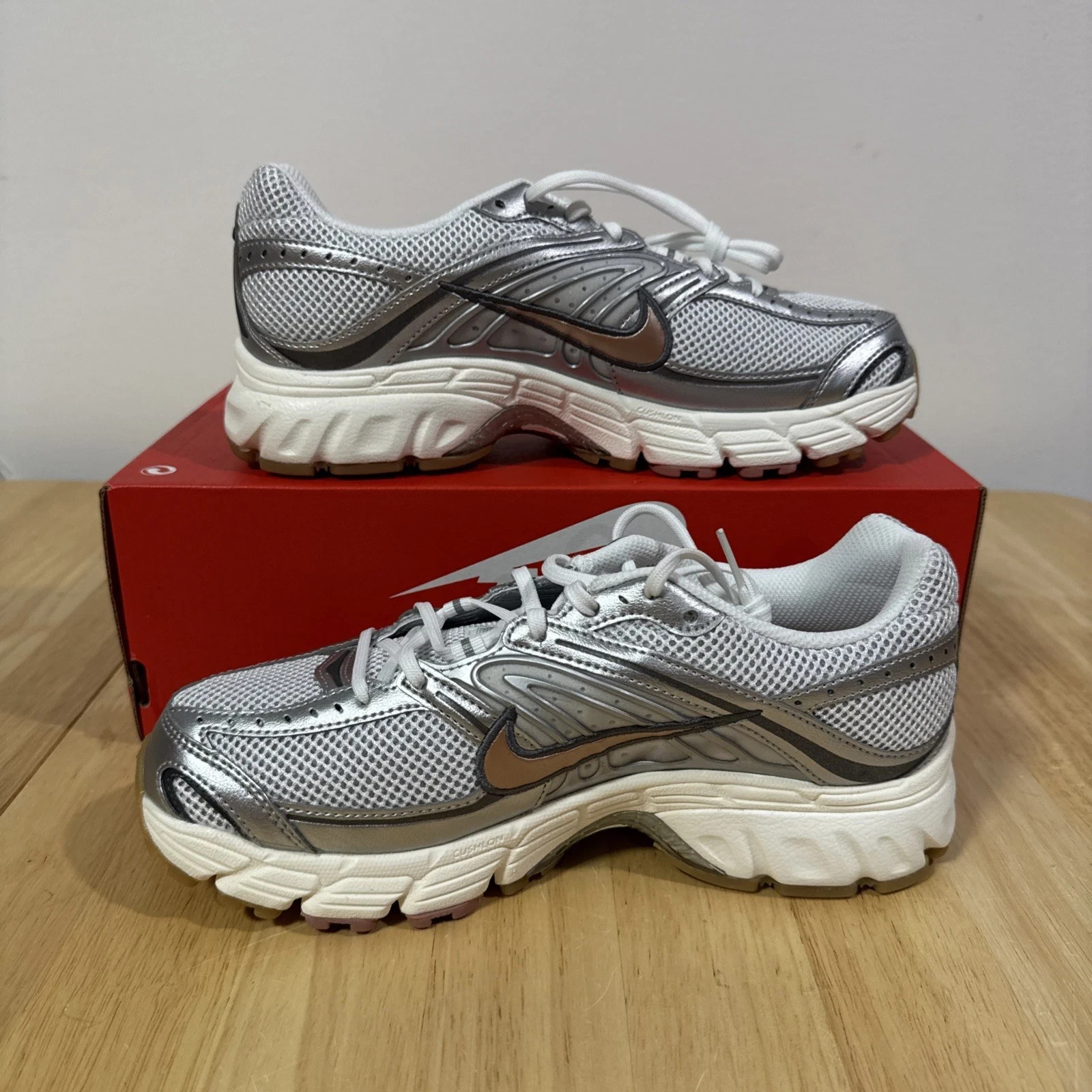 Women’s Nike Air Max Moto 2K Shoes – White Metallic Silver Red Bronze IQ0365-100