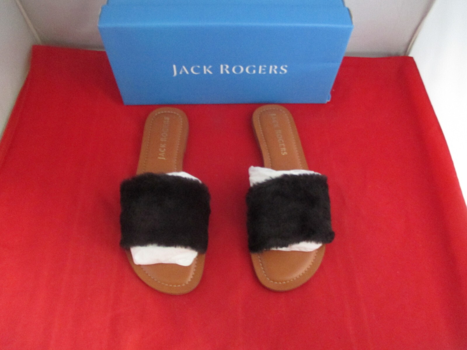 JACK ROGERS Women’s Sabrina Slide Sandals $79 Black – US Size 6 1/2 – #508