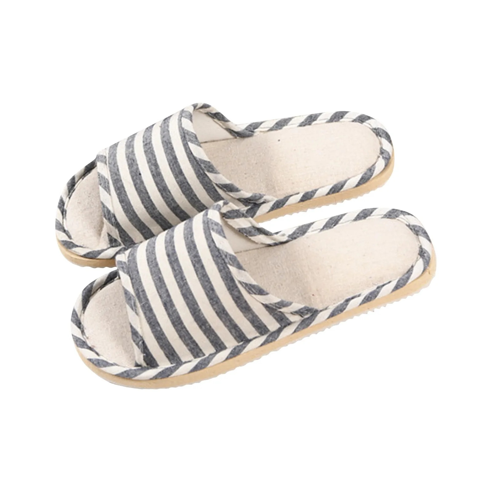 Four Season Linen Home Slippers Women Indoor Bedroom Women House Slides Autumn U