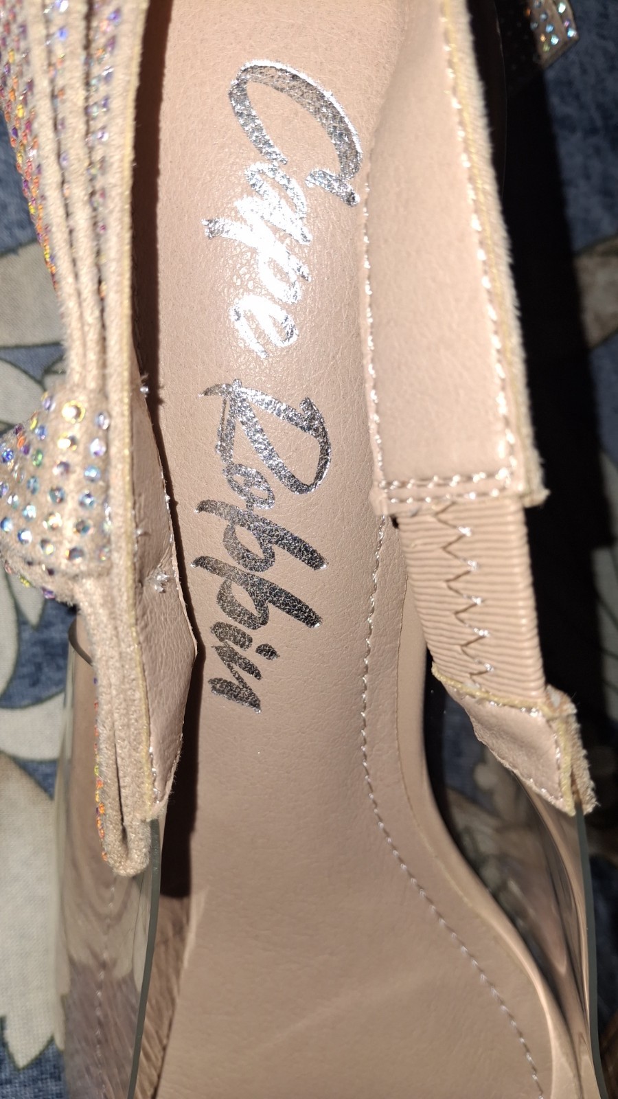 Cape Robbin Ardy’s Nude Clear Bow Slingback Heels Size 8.5 Rhinestone 2