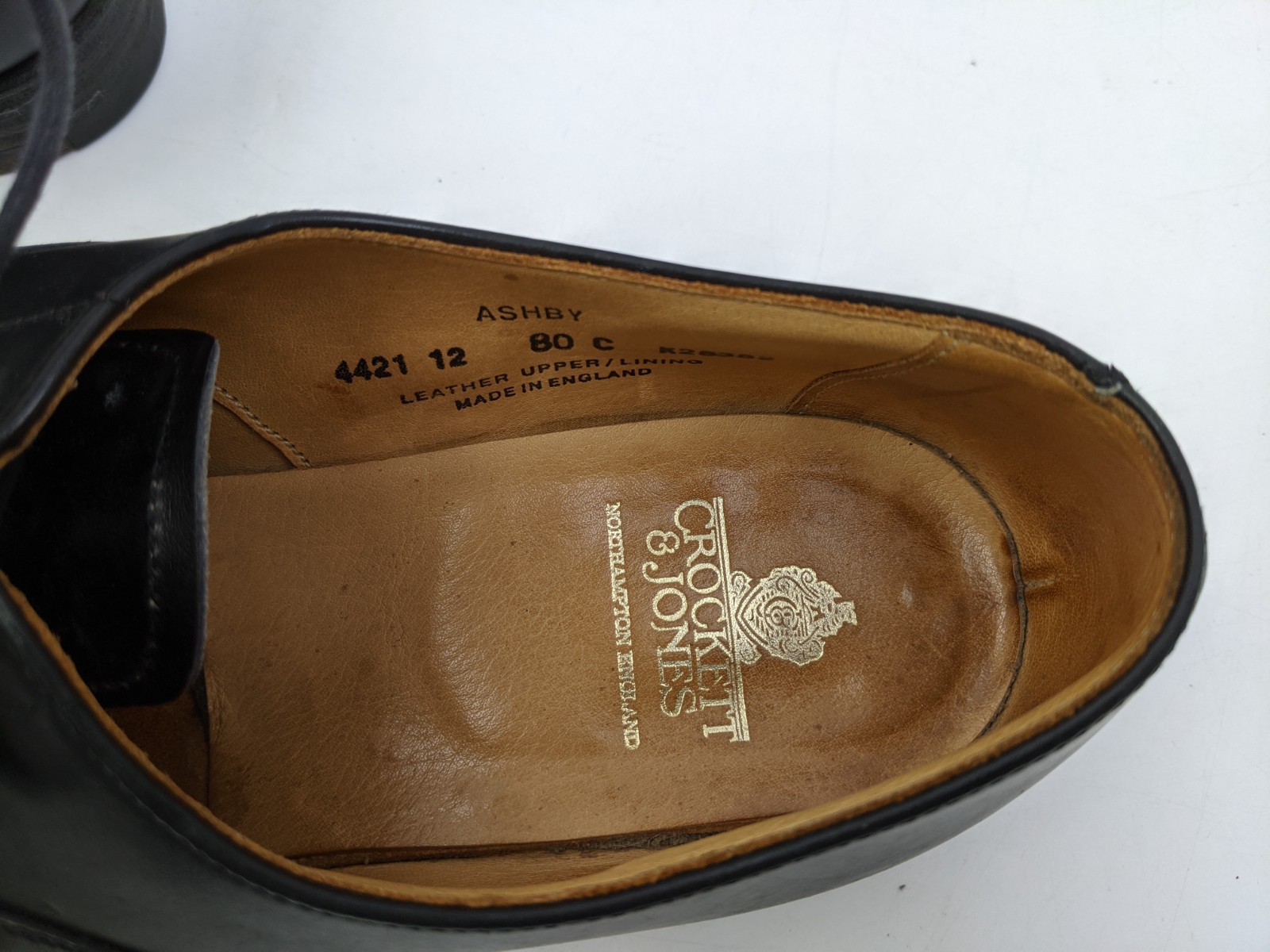 Crockett & Jones Black Leather Ashby Shoes Womens Size 12 Dress Shoes Oxford