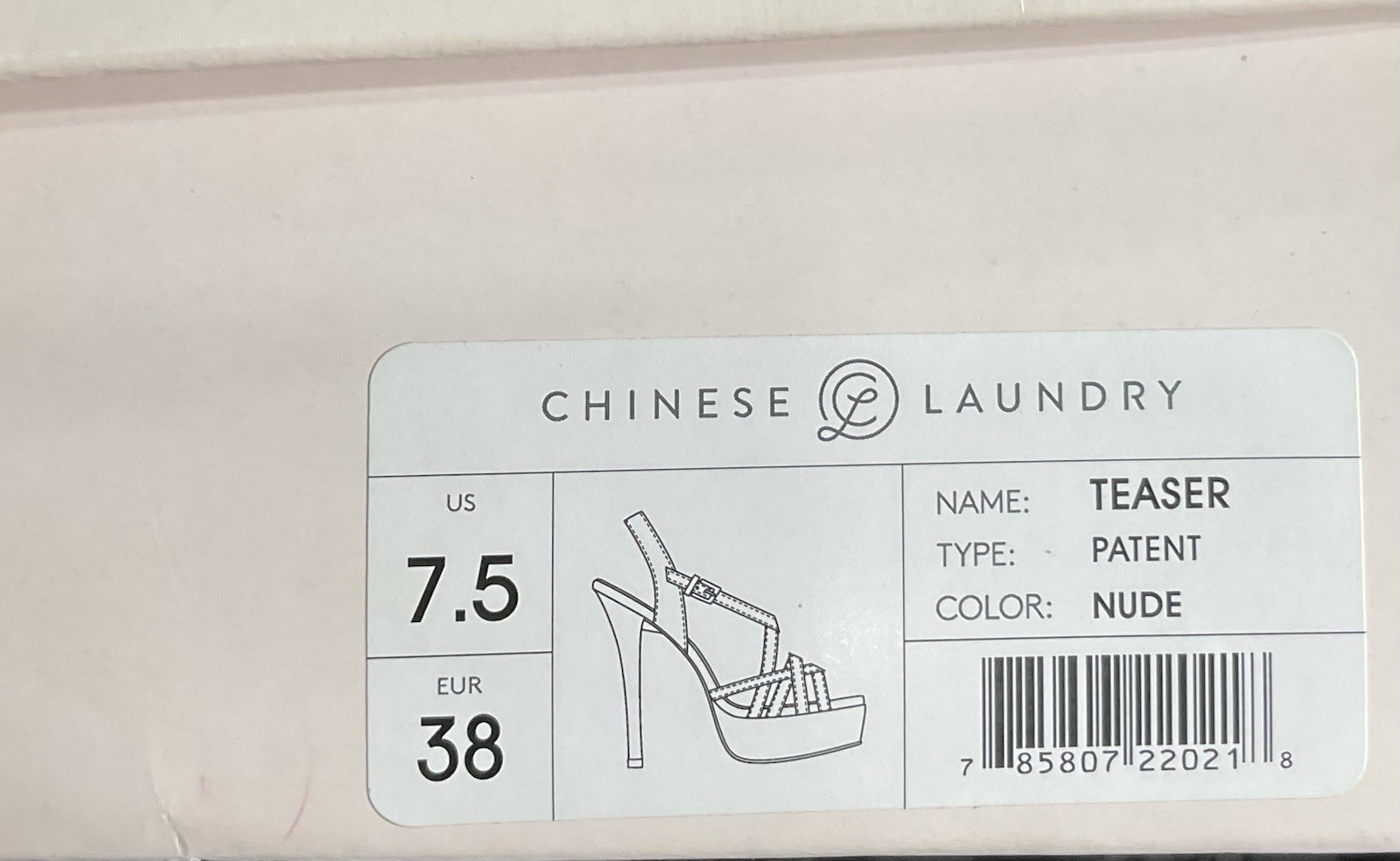 Chinese Laundry Teaser Nude Patent Platform Stiletto Heels Women’s 7.5 EU 38