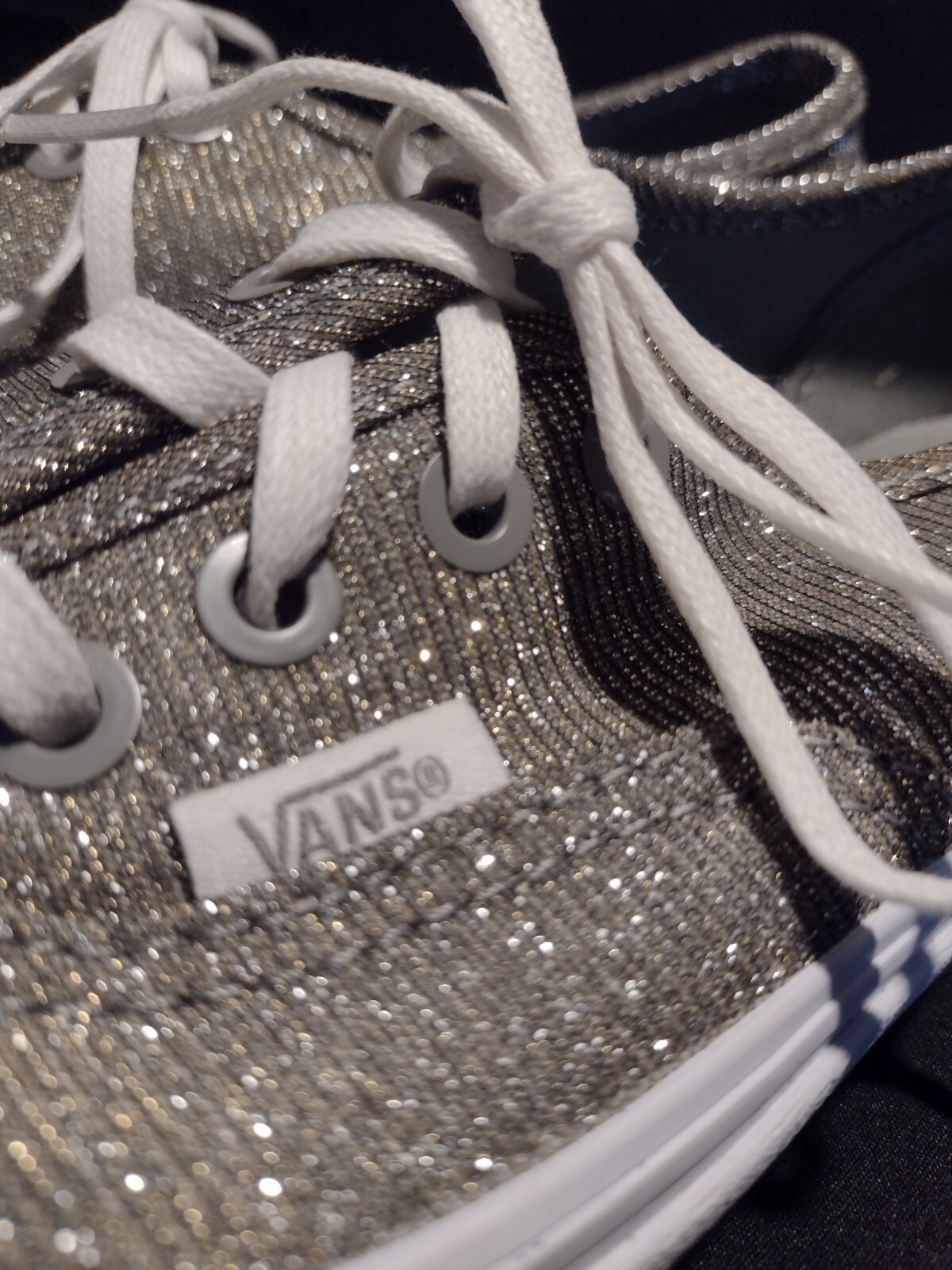 Vans New Gold Silver Glitter Sneakers Women’s Sz 5 Men’s Sz 3.5 Y2k