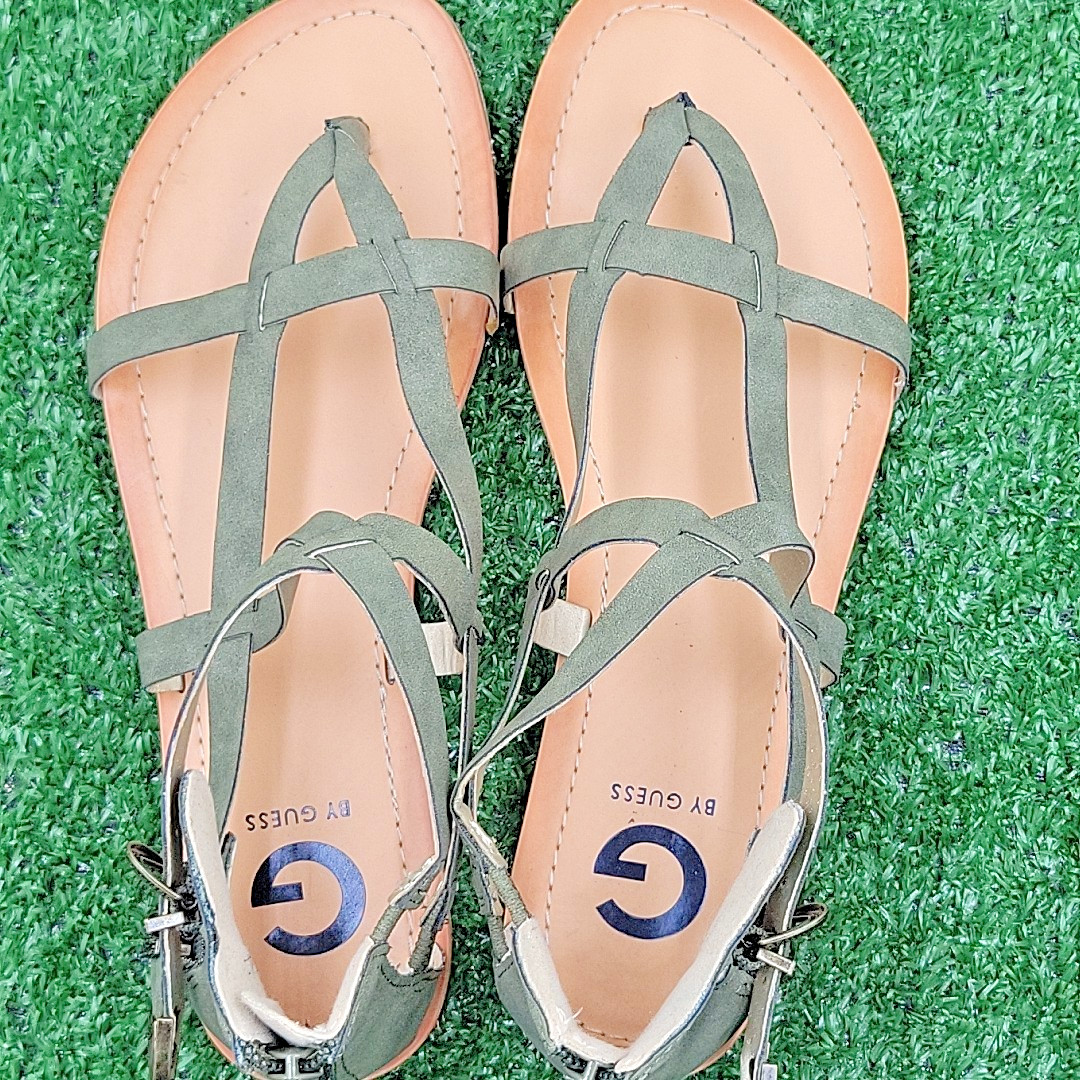 Guess Hisabel Dress Sandals Women’s Size 9 M Green Daily Shoes with Box