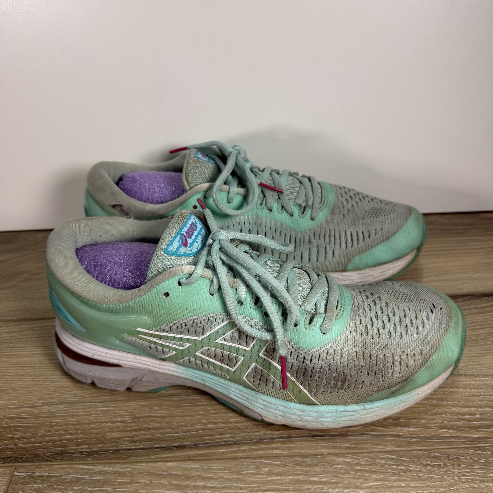 ASICS Women’s GEL-KAYANO 25 Icy Morning Sea Glass Shoes 1012A026 Size 10