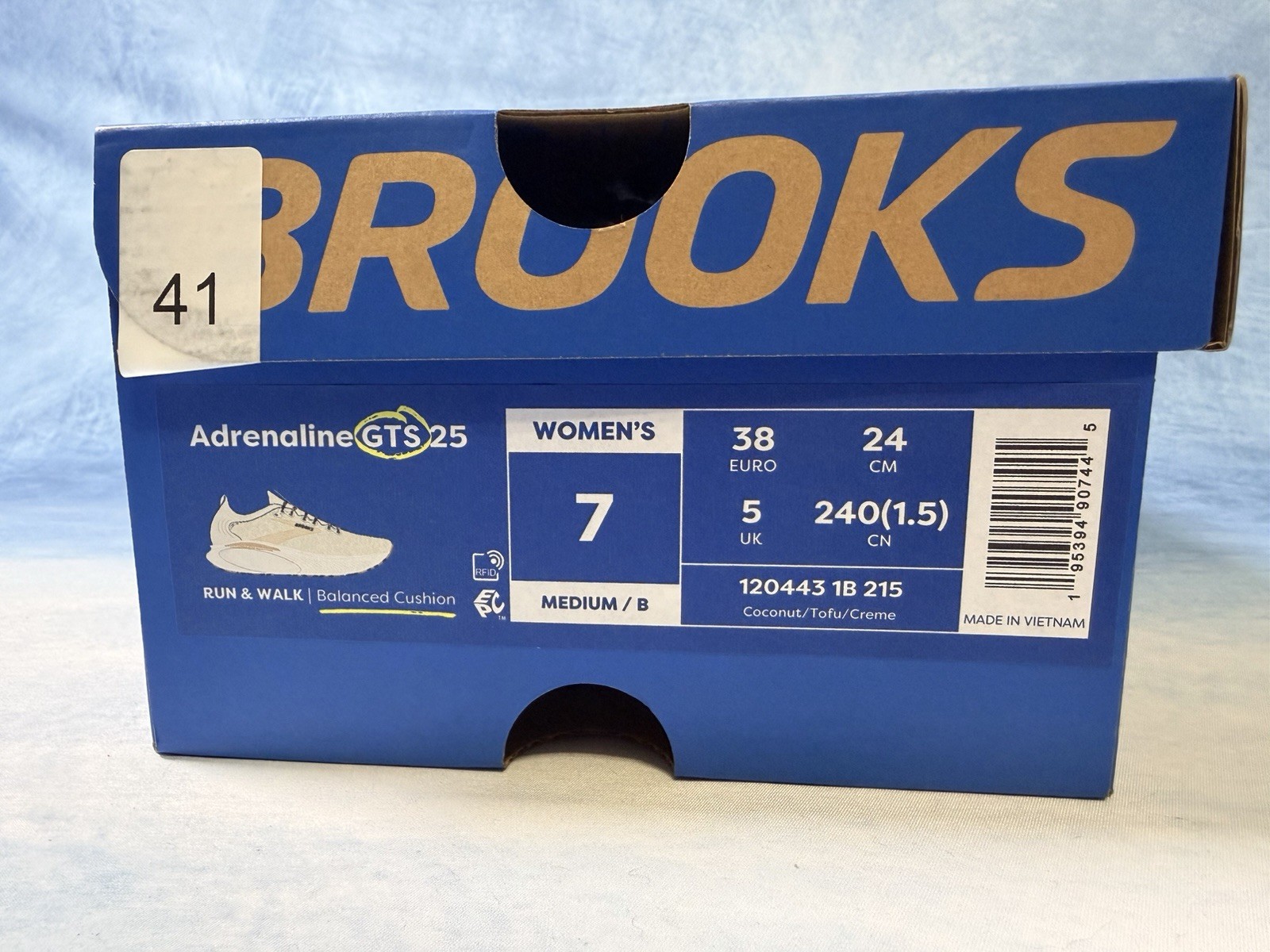 Brooks Adrenaline GTS 25 Women’s Running Shoes Coconut Crème Leopard Size 7