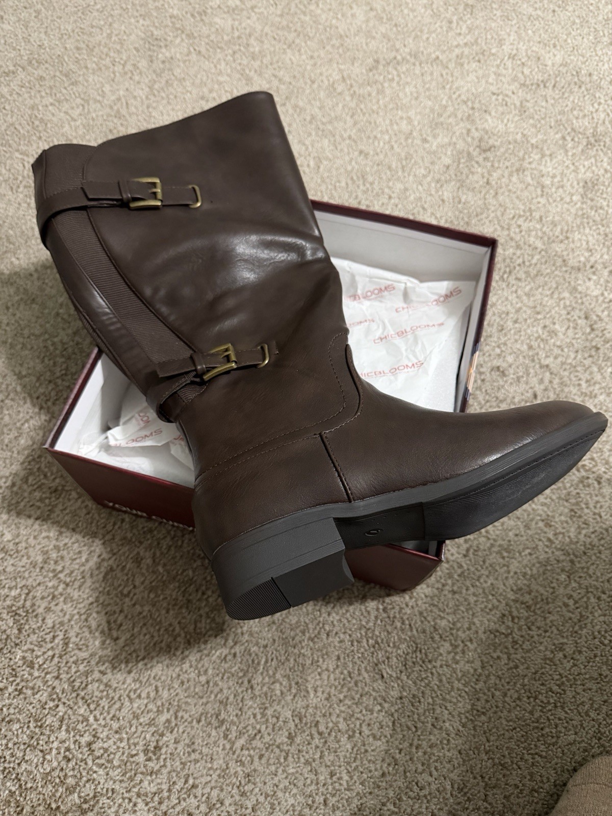 Women’s Chicblooms Classic Extra Wide Calf Knee High Boots Sz 7 **NWT**