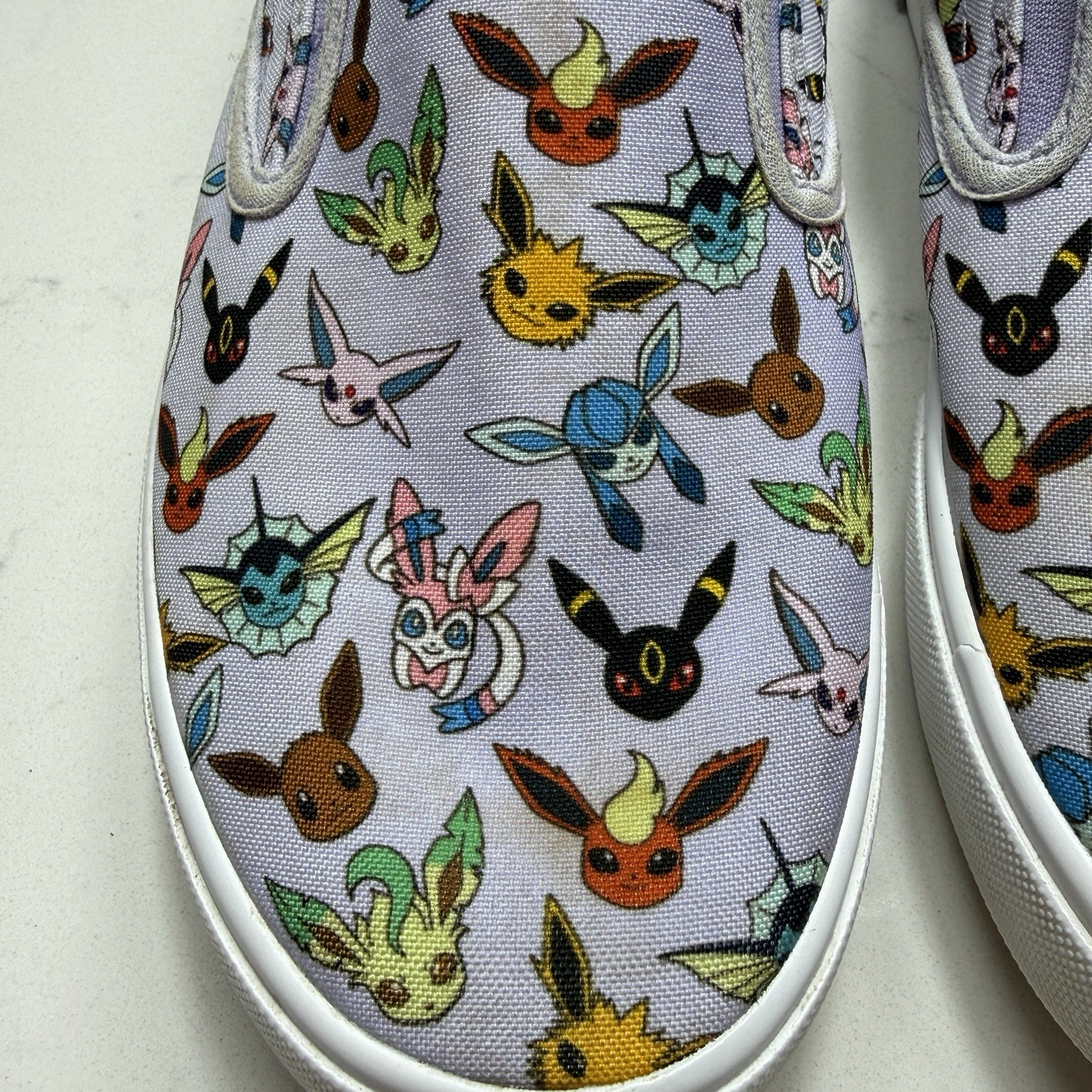 Ground Up Pokemon Shoes Youth Size 5 Purple SlipOn All Over Print Umbreon Eevee